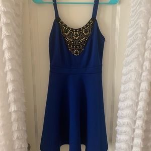 Blue dress with jewels